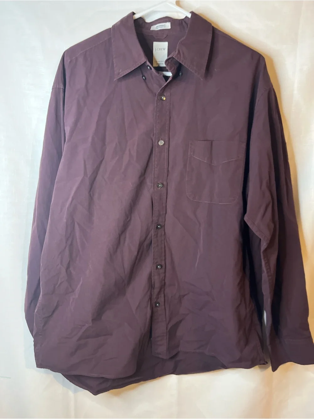 J. Crew Men's Button-Down Shirt in Burgundy